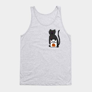 Small Vampire Cat with Halloween Horror Card Tank Top